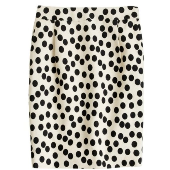 NWOT J. Crew Postage Stamp Skirt in Scattered Dot size 6 - Picture 3 of 6